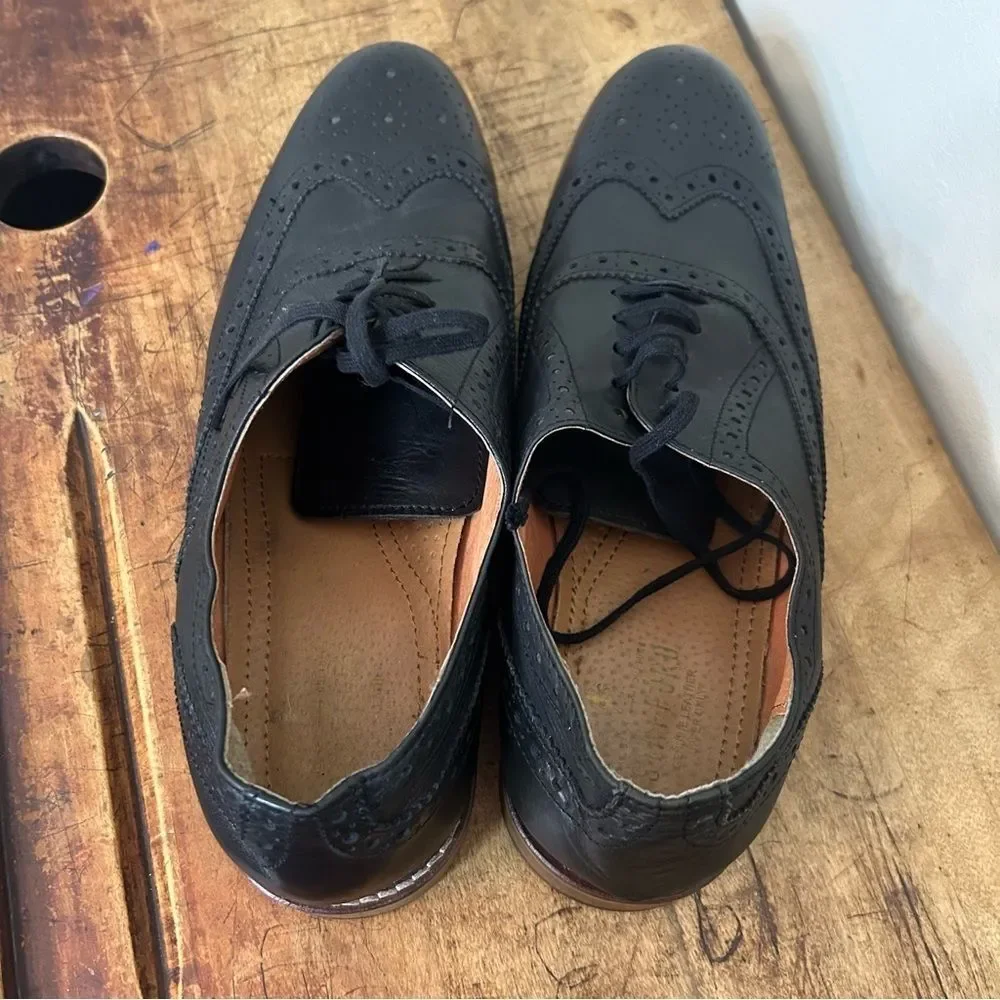 Stafford Black Leather Oxford Dress Shoes Men’s 11 see INFO